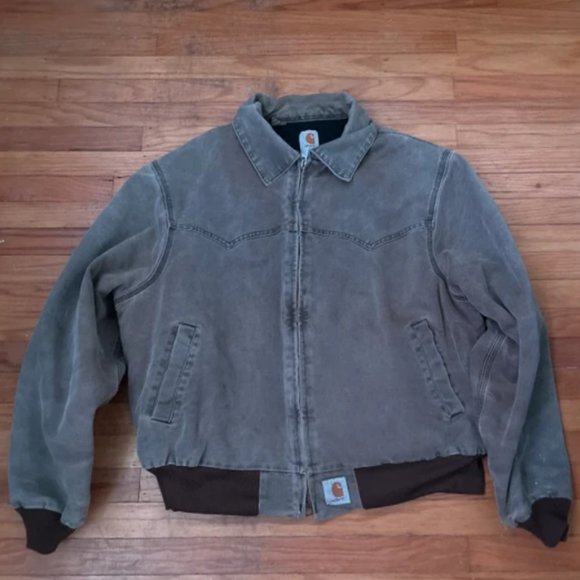 Vintage Carhartt Bomber Jacket Green Quilt - Picture 1 of 4